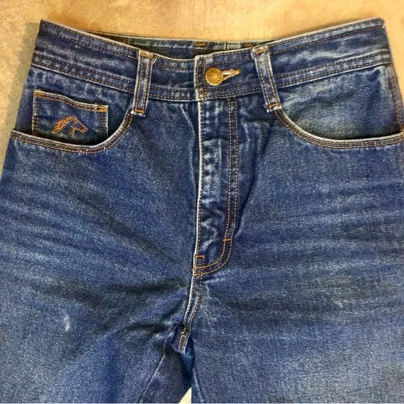 Vintage Jordache Jeans Unhemmed Long 24x33 Straight Horsehead Made USA 80s - Picture 12 of 13